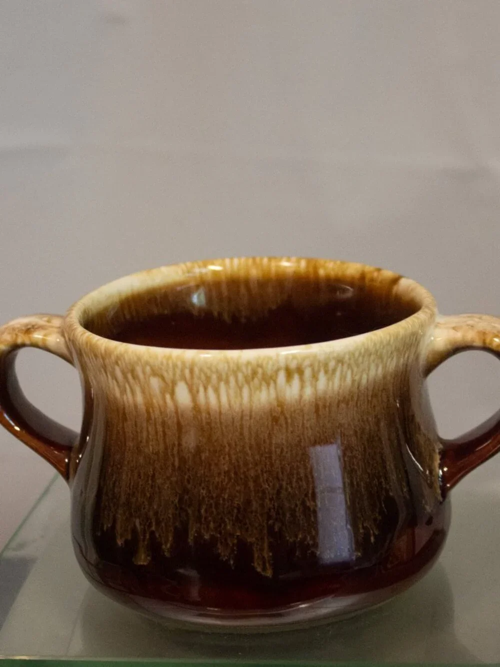 McCoy Art Pottery Vintage Double-Handled Bowl-Soup-Chili